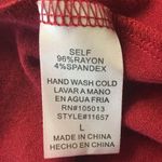 Andrée Andree by Unit Lace Up Top Large Burgundy Photo 3