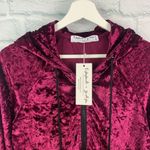 Emma & Sam LF  Crushed Velvet Full ZIP Hooded Sweatshirt XS NWT Photo 3