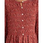 Madewell  Challis Red Button-Front Mini Dress in Tiny Daisy Sz XS Photo 4