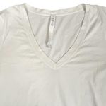 Lululemon  Love T Shirt Womens 12 White V Neck Short Sleeve Athletic Workout Photo 1