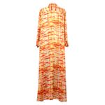 Sai Sankoh Riviera Shirt Dress Flowy Oversized Fit Orange White XL Long Sleeve Photo 1
