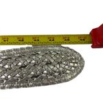 NWT Wide Silver Braided Women's Belt M/L 45” | Work Wear, Party, Club Fashion Photo 3