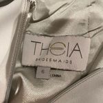 Theia Bridesmaid Bianca Twist Back Maxi Gown in Silver Size 6 Photo 7