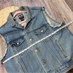 Vintage Harley Davidson biker blues denim vest American flag back piece Blue Size M Photo 5