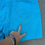 Vintage 90s Gitano High Rise Teal Turquoise Blue Mom Jean Shorts Photo 4