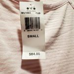 Three Dots NWT  Montauk Stripe 3/4 sleeve tee with wide neck & keyhole back‎ sz S Photo 4