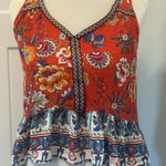 Patrons of Peace Patrons‎ of Peace Sleeveless Floral Print Top Size Small Photo 0
