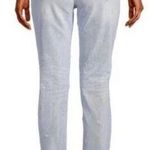 Driftwood Gizelle High Rise Embroidered Dizzy Daisy Distressed Light Wash Jeans Photo 1