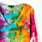 Massimo Dutti Small Top Handmade Tie Dye Linen Rainbow Festival Boho Pride 382 Photo 4