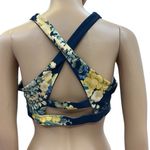 Joy Lab Navy Blue Yellow Floral Print Sports Bra​ Womens XL Photo 3