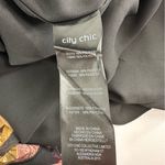 City Chic Malaga Floral Mini Dress in Black size S/16 Bell Sleeve Faux Wrap Photo 11