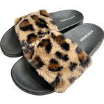 Steve Madden Steven Madden Slides Womens Size 4 Faux Fur Leopard Print Open Toe Sandals Photo 0