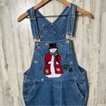 Christopher & Banks Vtg 90s  Christmas Grandma Denim Overalls Womens Small Photo 1