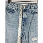 ZARA  Distressed High Waisted Straight Leg Jeans 6 Photo 2