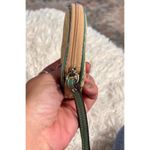 Coach  Signature Green Patent Leather Seahorse Round Wristlet Coin Purse Keychain Photo 3