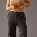 Anthropologie Pilcro Slouchy Chino Wide Leg Pants in Sundrenched Black 25 Photo 0