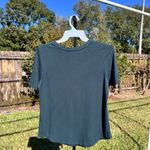 Universal Standard  Tee Rex Peruvian Pima Cotton T Shirt in Deep Sea Green Size X Photo 4