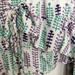 India Collection Emerson Fry Longsleeve Front Tie Ruffle Top Womens Small White Photo 6