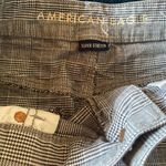 American Eagle  stretch black white herringbone mini skirt size 6 EUC fun Photo 2