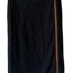 Ralph Lauren LRL Jean Skirt Women Size 4 Leather Trim Full Zip Knee Length Photo 0