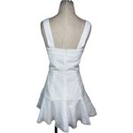 Amanda Uprichard  Annalise Dress in White Small New Womens Mini Gingham Photo 5