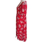 Madewell Scalloped Flutter-Sleeve Midi Dress in Daisy Society 12 red Photo 3