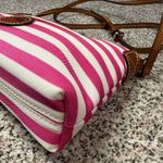 Dooney & Bourke Women's Pink White Striped Crossbody Bag Casual Photo 4