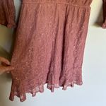 Dusty Rose Pink Lace Dress Photo 5