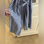 1901  Cropped Halter Jumpsuit Color Striped Chambray & White Size 12 Petite Photo 2