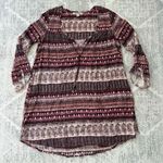 Billabong  Sz XS Take Me Away Dress in Pinot Maroon Boho Longsleeve Paisley Dress Photo 2