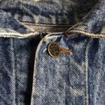 Vintage Tiger Fox Acid Wash Denim Jean Jacket size large oversized Blue Photo 5