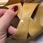 Jimmy Choo  dark yellow/gold Patent Wedge Sandals Photo 4