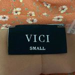 VICI Women's Brown Floral Print Pleated Zip Mini Flared A-Line Skirt Size S Photo 3