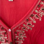 JM Collection  Blouse pheasant embroidery. Button up front. Size 8‎ Photo 1