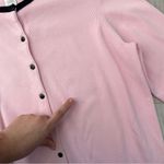Worthington Vintage Classic Cardigan contrast trim girly womens Pink (large) elegant preppy Photo 4