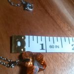 Orange Color Austrian Crystal Butterfly Brass Pendant Stainless Steel Necklace Photo 7