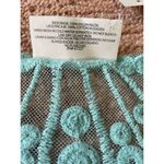 NWT Women's Bobbie Brooks Baby Blue Sheer Floral Print Lace Top Blouse Size S Photo 2