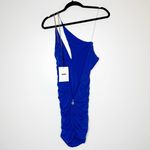 Nookie NWT REVOLVE  Tia Mini Dress Gold Chain Women's Cobalt Blue XS Photo 5