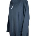 Denim & Co . Active Zip-Front French Terry Tunic Jacket Black 3X NWOTd Photo 1