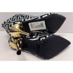 INC International Concepts Boots 6 Black Silver Embellished Gold Heel Booties Photo 8