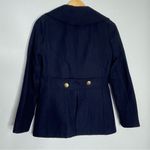 J.Crew  Preppy Wool Blend Navy Gold Buttons Double Breasted Military Peacoat 0 Photo 2