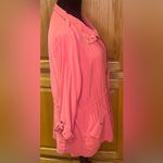 ZARA Front Zip Gold Snap Cinched Waist Military Utility Jacket Coral Pink Large Photo 8