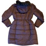 Old Navy Brown, Fur-Trimmed Long Puffer Jacket Photo 1
