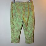Lilly Pulitzer Vintage Cropped Pants Green Pink Pineapple Floral Size 10 Photo 5