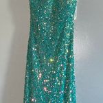 Sequin Prom Dress Blue Size 6 Photo 3