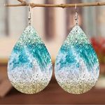 Ocean Teardrop Earrings Blue Photo 0