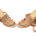 Marc Fisher  Blush Pink Lace up Caged Sandal Block Heels Women Sz 7 Photo 2