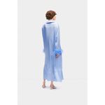 Sleeper Luna Maxi Dress with Detachable Feathers Blue Womens Size Medium Photo 3