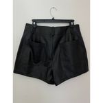 Maeve Anthropologie  The Colette Faux Leather Shorts EUC Black 31 Photo 5