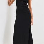 Farm Rio NWOT  Linen Sand 3d Flower Midi Dress Size XL Black Photo 1